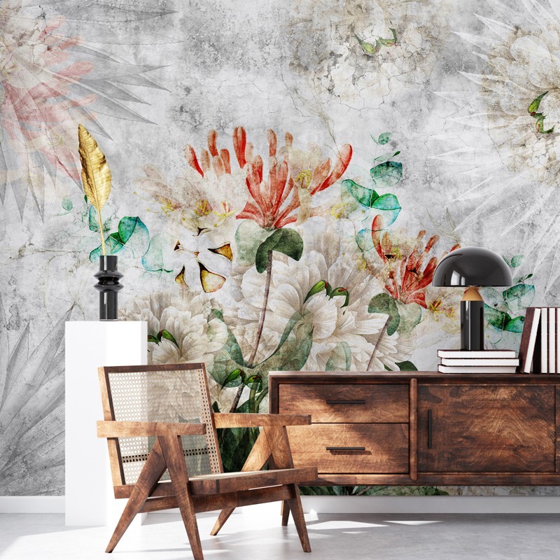 Papier peint panoramique floral pour tous styles : vintage, industriel ou bohème
