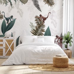Papier peint jungle pour décoration chambre ou pièce de vie